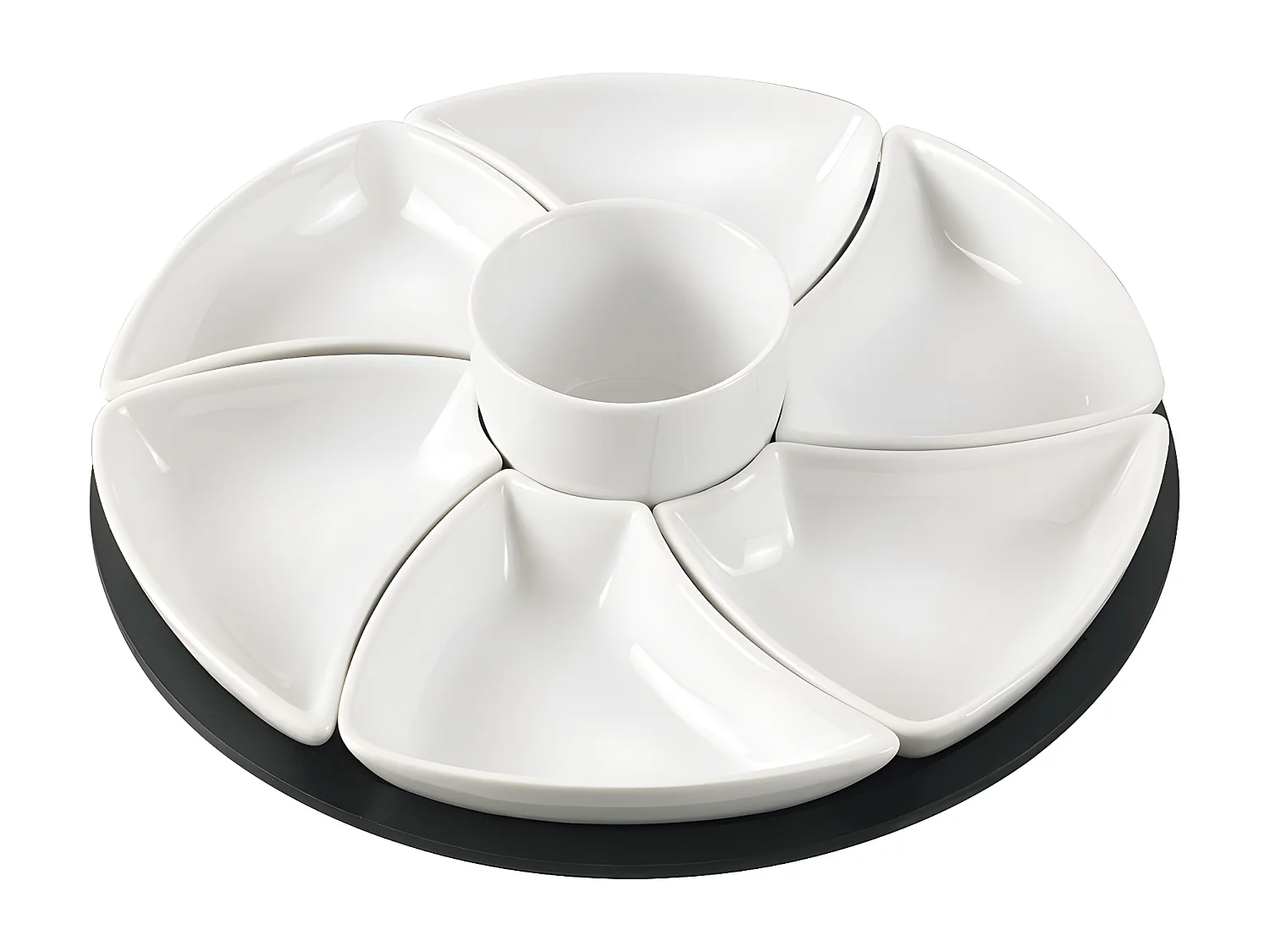 Service apéritif Hélice 8 pièces 30 cm