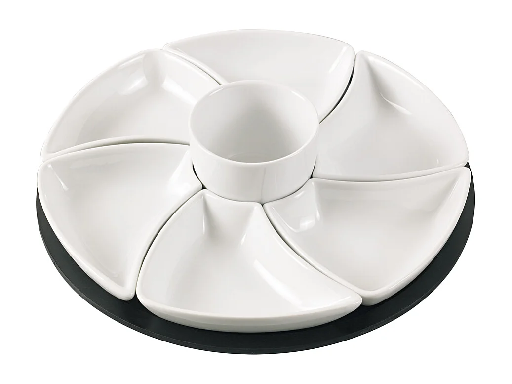 Service apéritif Hélice 8 pièces 30 cm