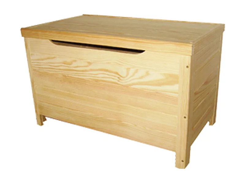 Coffre droit en pin verni NO, 70x40x44 cm