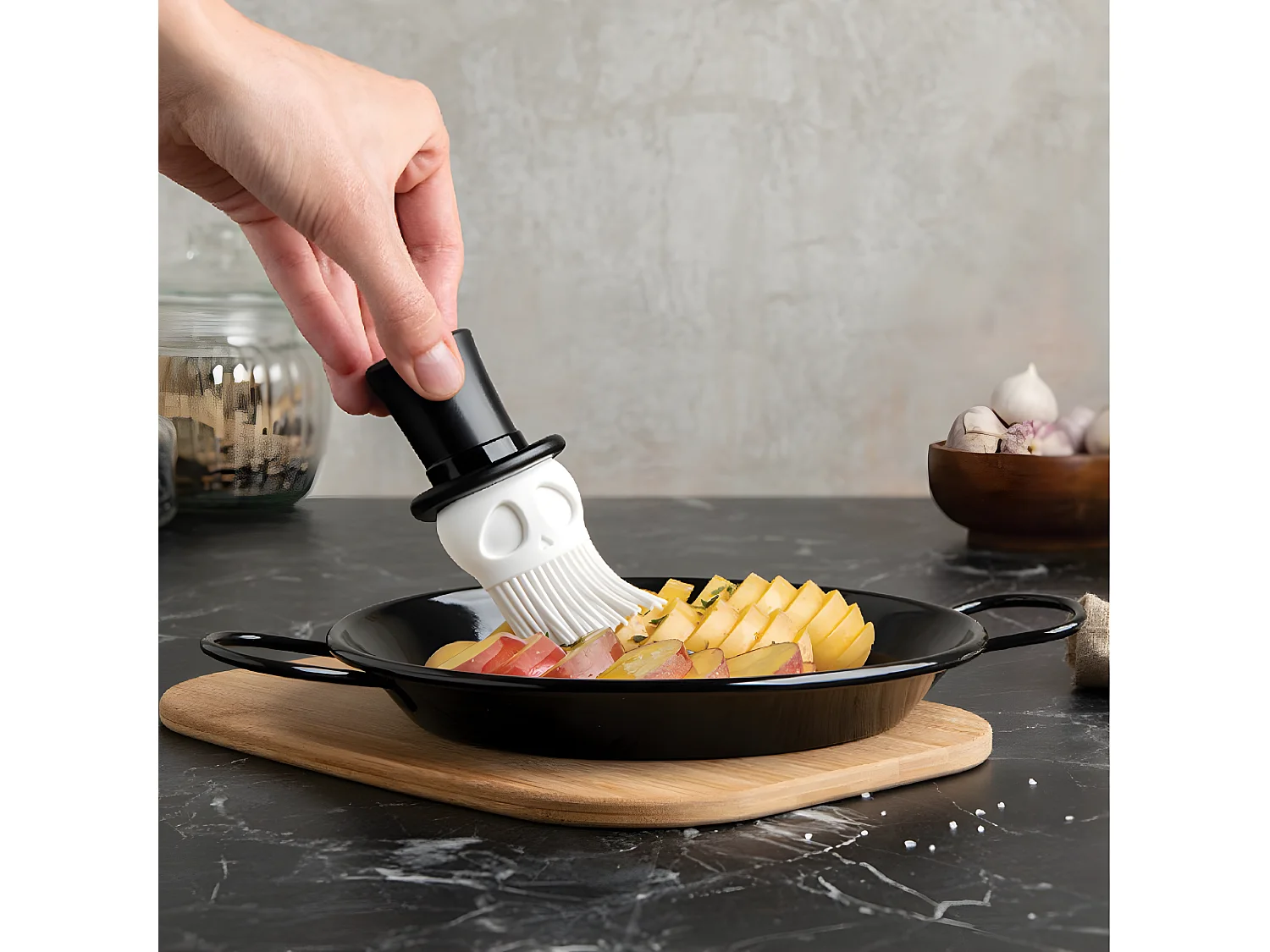 Pinceau de cuisine Skully Noir  PA Design