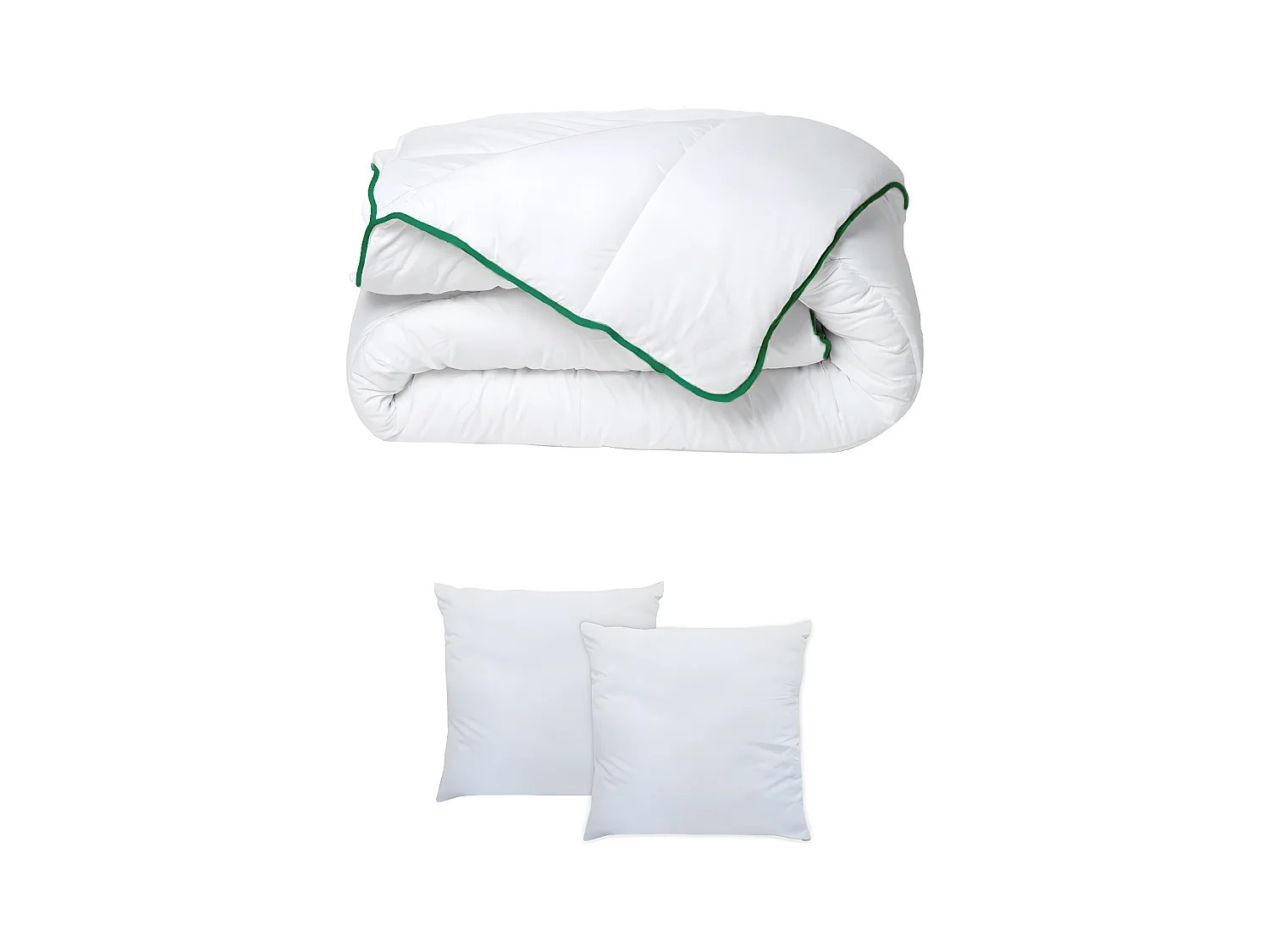 Set Piumino mediamente caldo 220 x 240 + 2 guanciali 60 x 60 cm Antiacaro Naturale Greencare - AZYLIA II