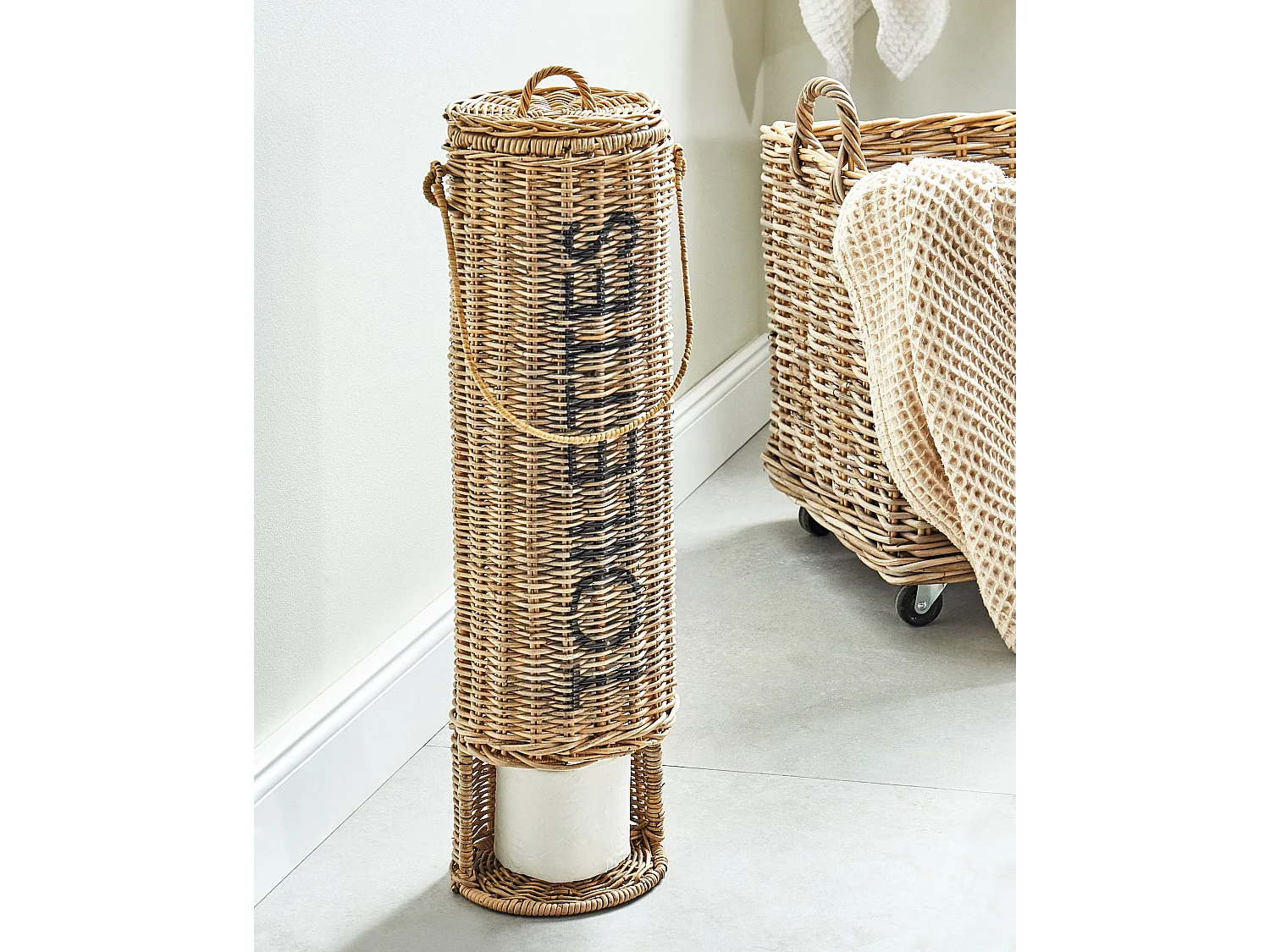 Porte-papier toilette AKABA Rotin Naturel