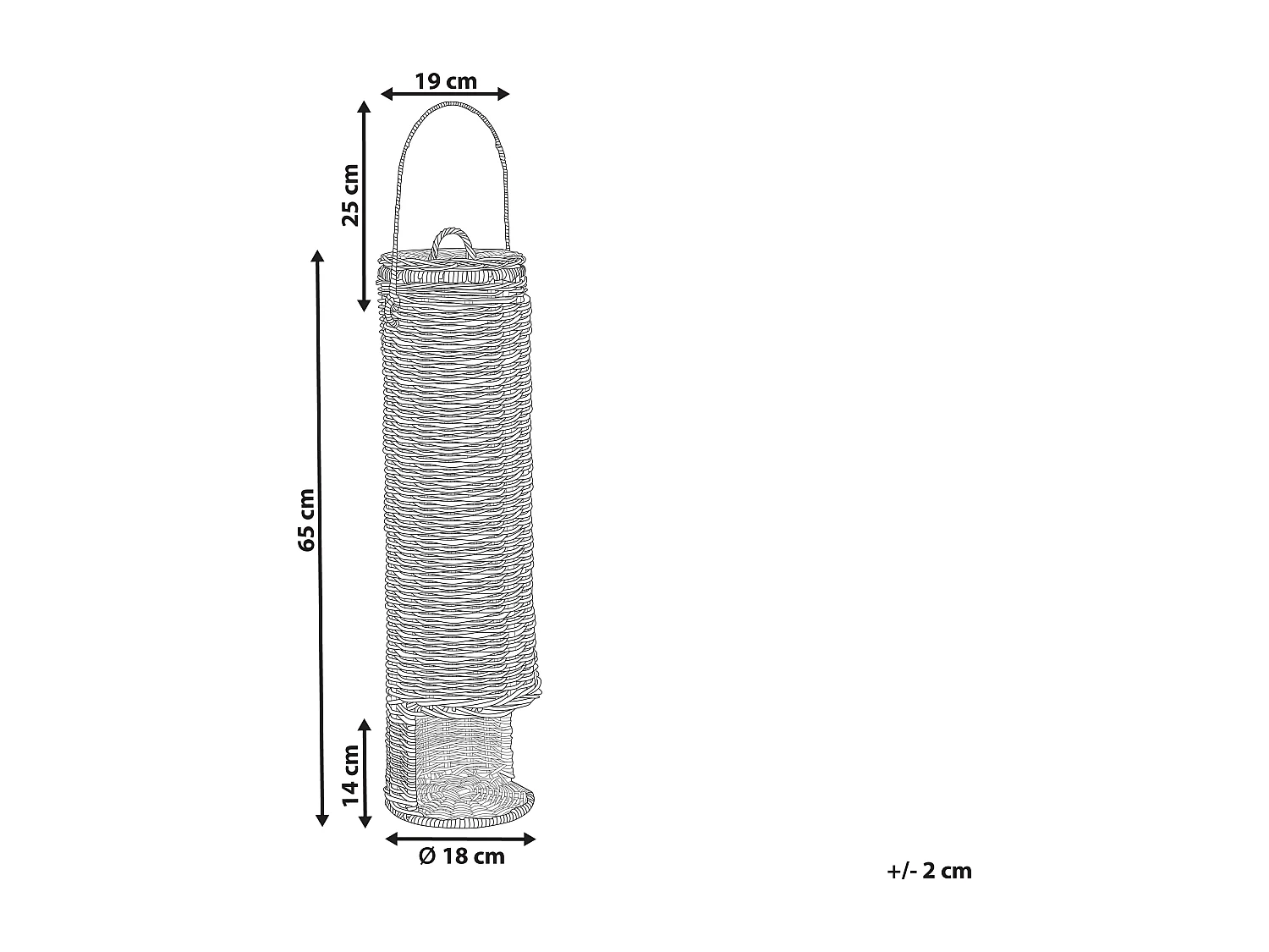 Porte-papier toilette AKABA Rotin Naturel