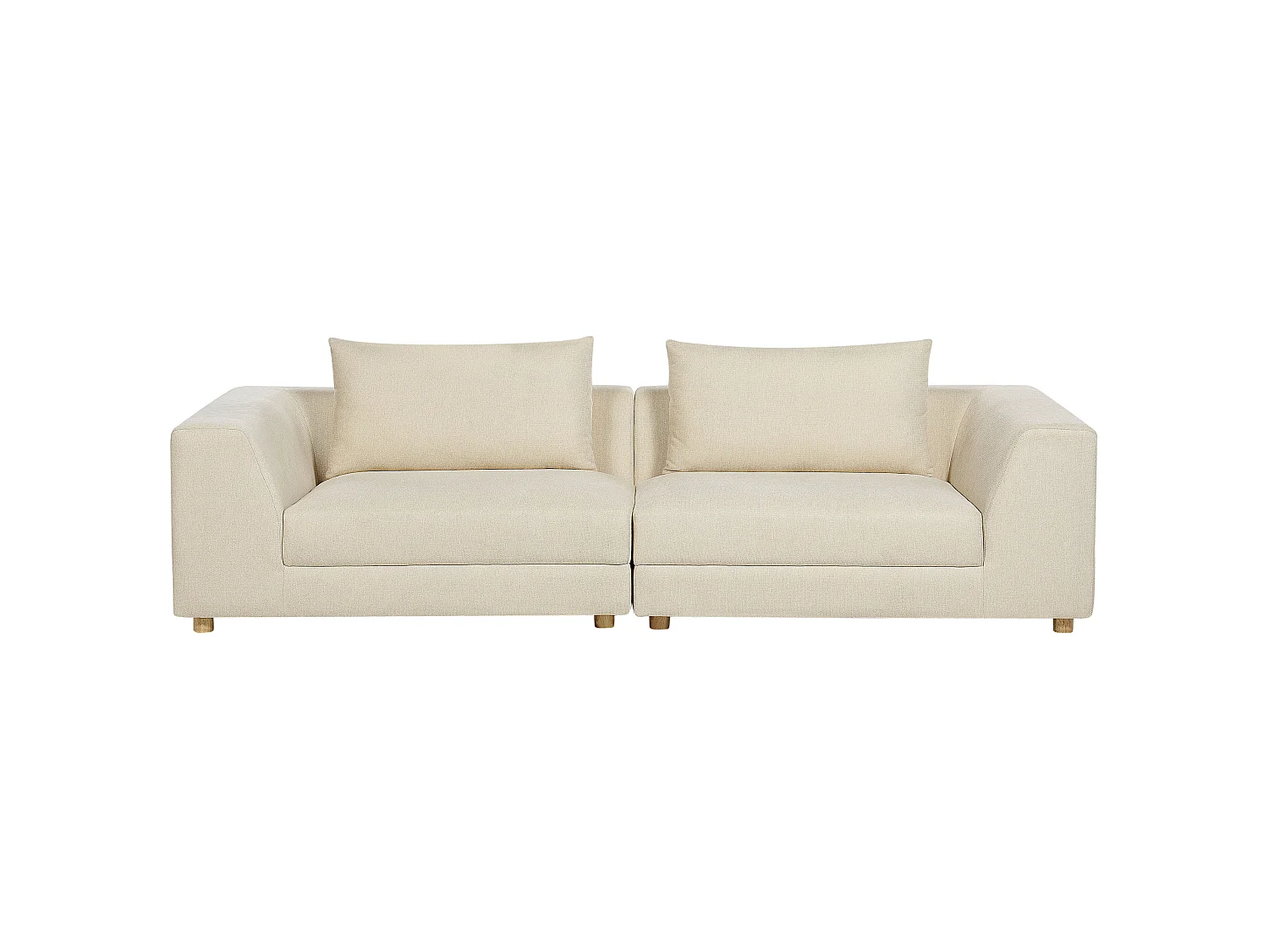 Divano LERMON Tessuto Beige 3 posti