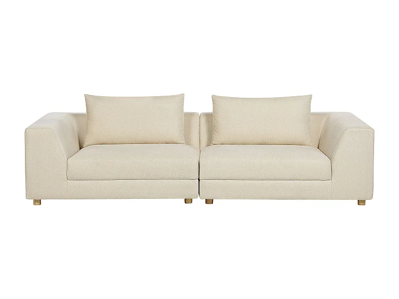 Divano LERMON Tessuto Beige 3 posti