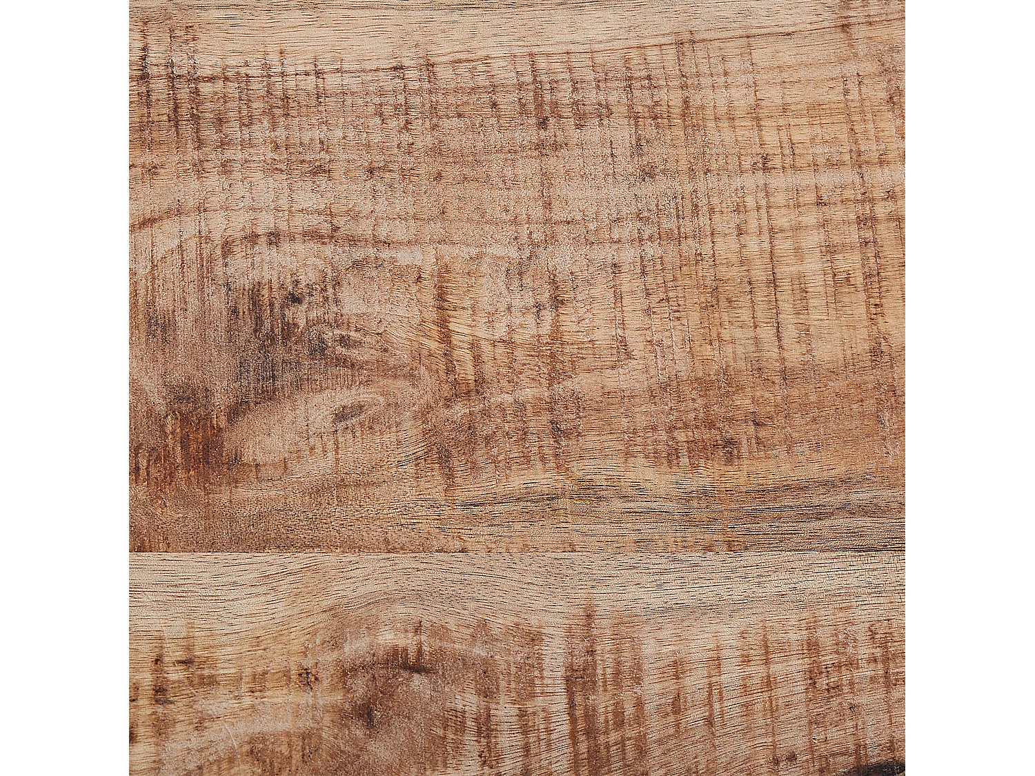 Couchtisch Mangoholz hellbraun / schwarz ⌀ 74 cm WAKITA