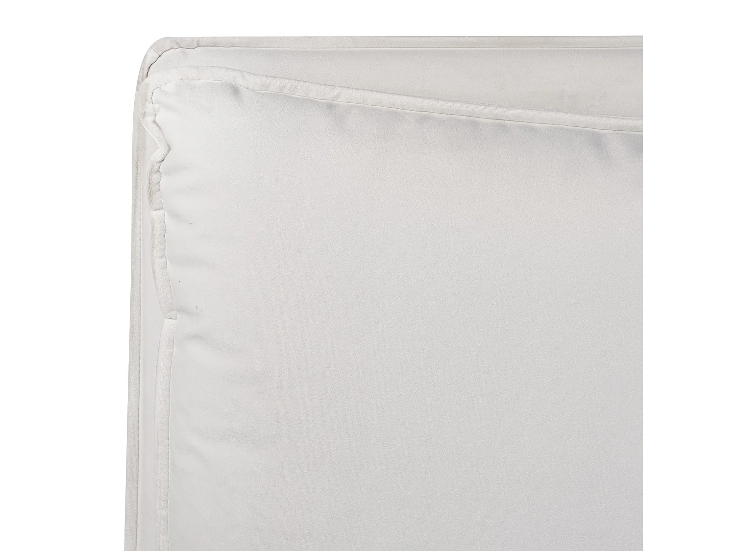 Letto con ottomano Velluto BAJONNA 160 x 200 cm Bianco