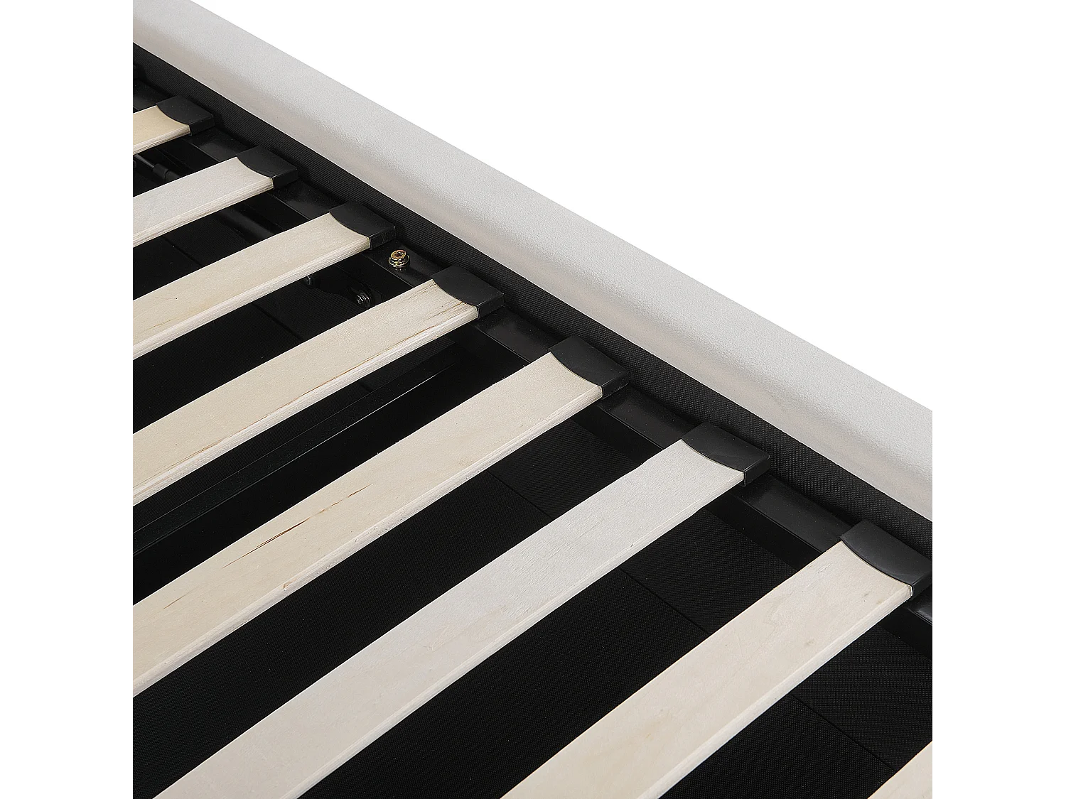 Bed met opbergruimte Fluweel BAJONNA 160 x 200 cm Wit