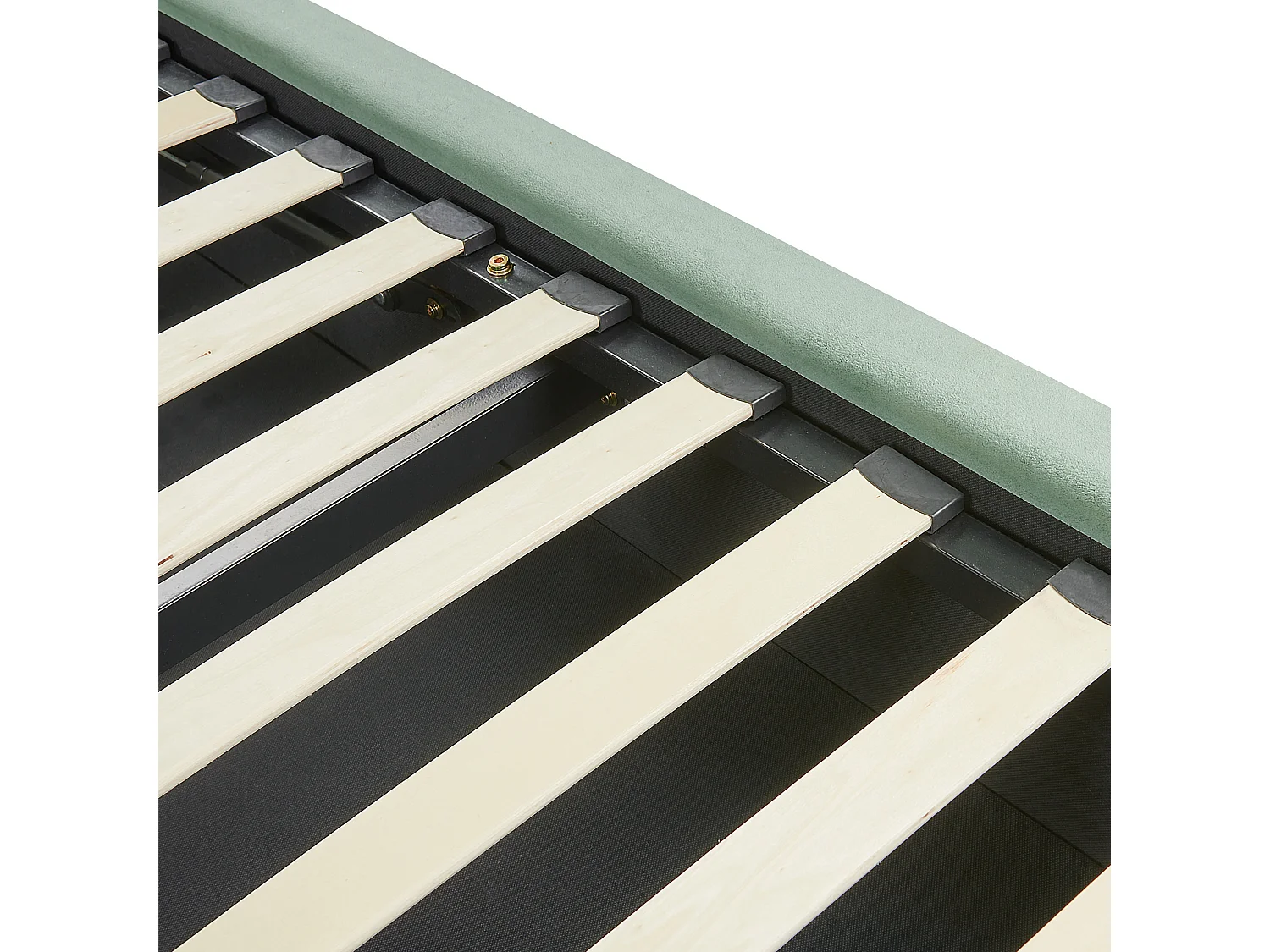 Letto con ottomano Velluto BAJONNA 180 x 200 cm Verde menta