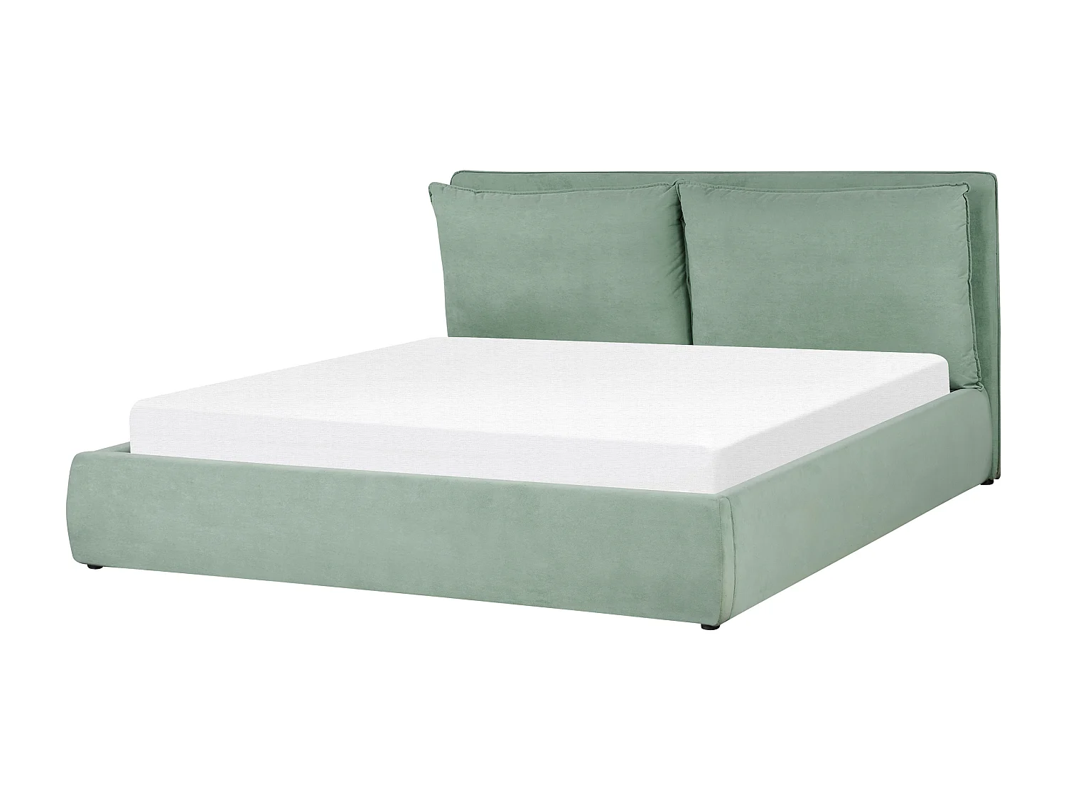 Lit ottoman Velours BAJONNA 180 x 200 cm Vert menthe