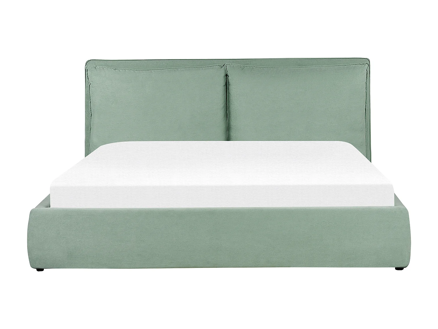 Lit ottoman Velours BAJONNA 180 x 200 cm Vert menthe