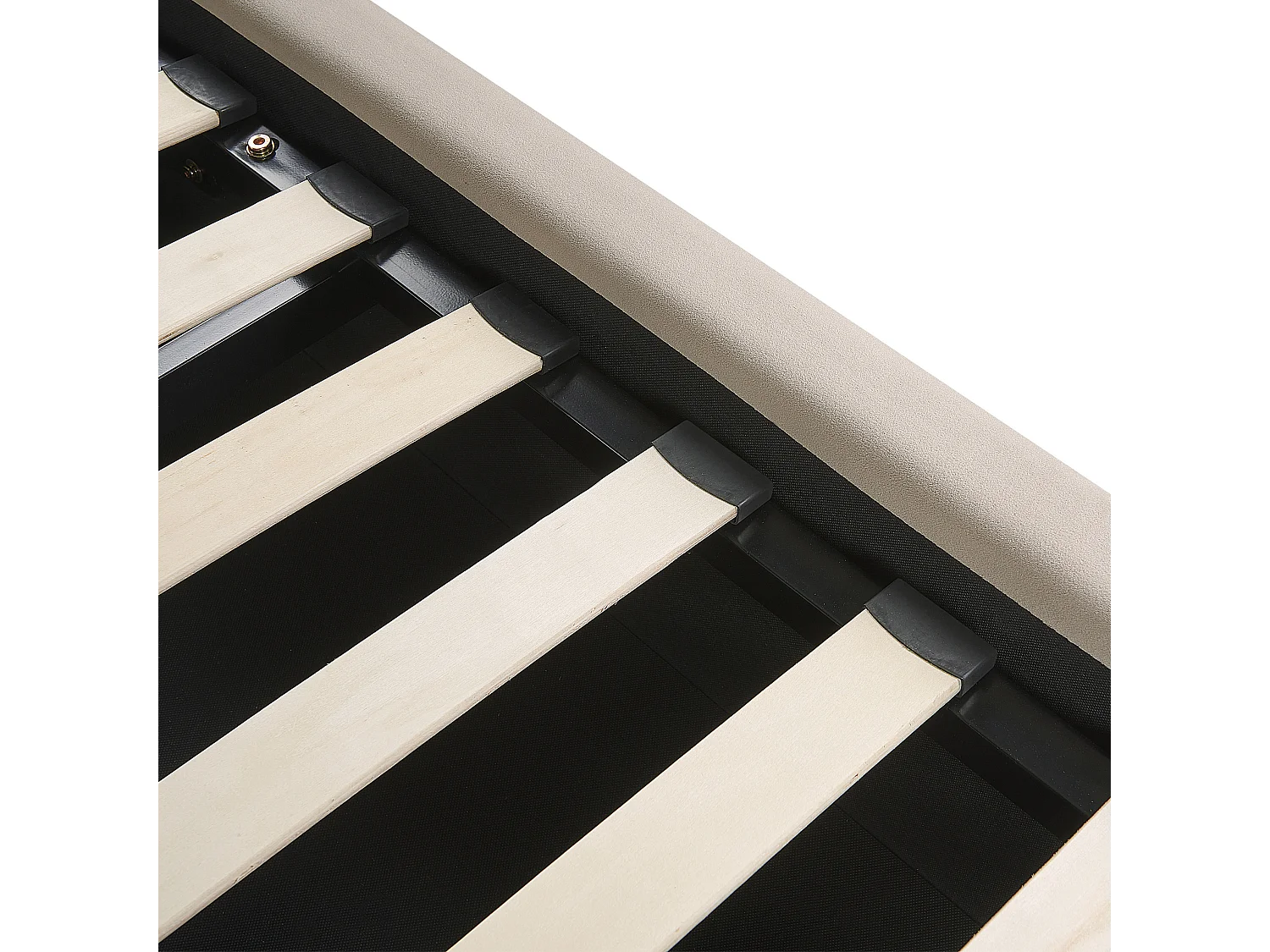 Bed met opbergruimte Fluweel BAJONNA 180 x 200 cm Beige