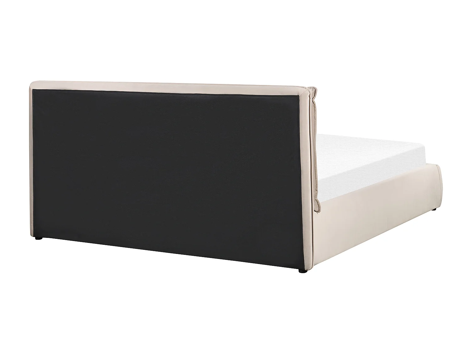 Lit ottoman Velours BAJONNA 180 x 200 cm Beige