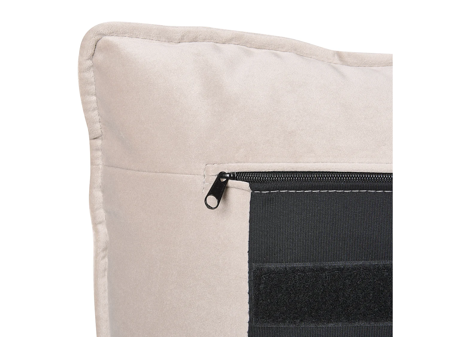 Lit ottoman Velours BAJONNA 180 x 200 cm Beige