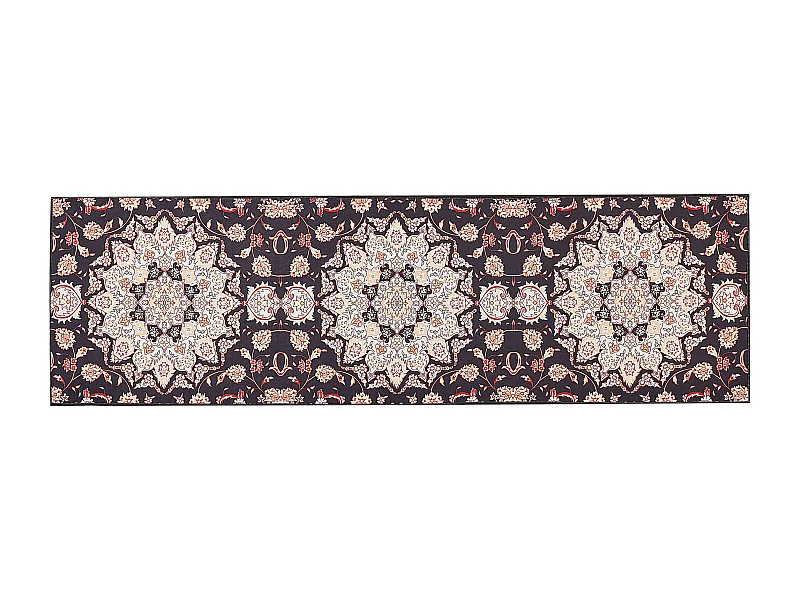 Dywan 60 x 200 cm czarno-beżowy ARITAS