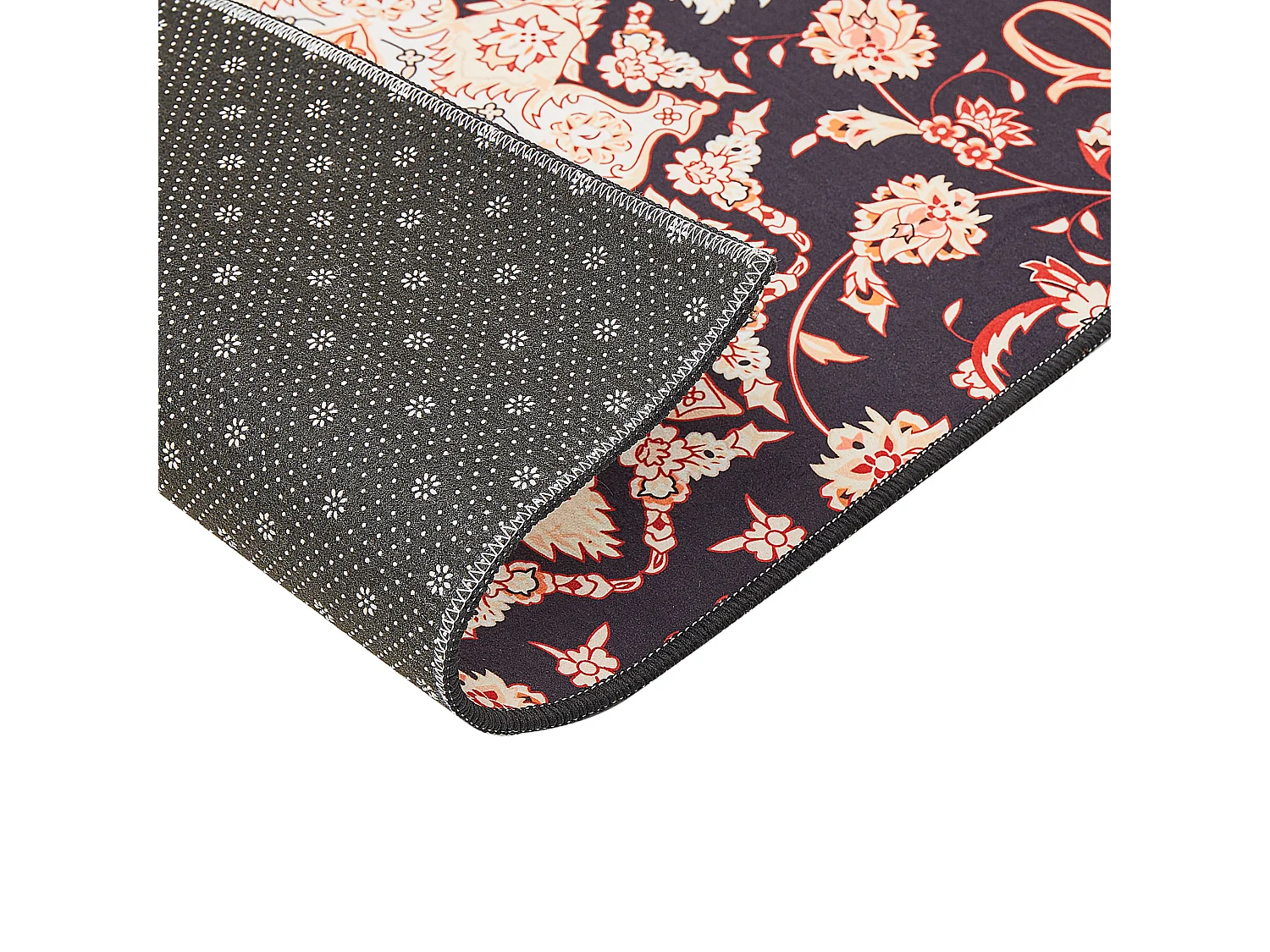 Vloerkleed polyester zwart/beige 80 x 300 cm ARITAS