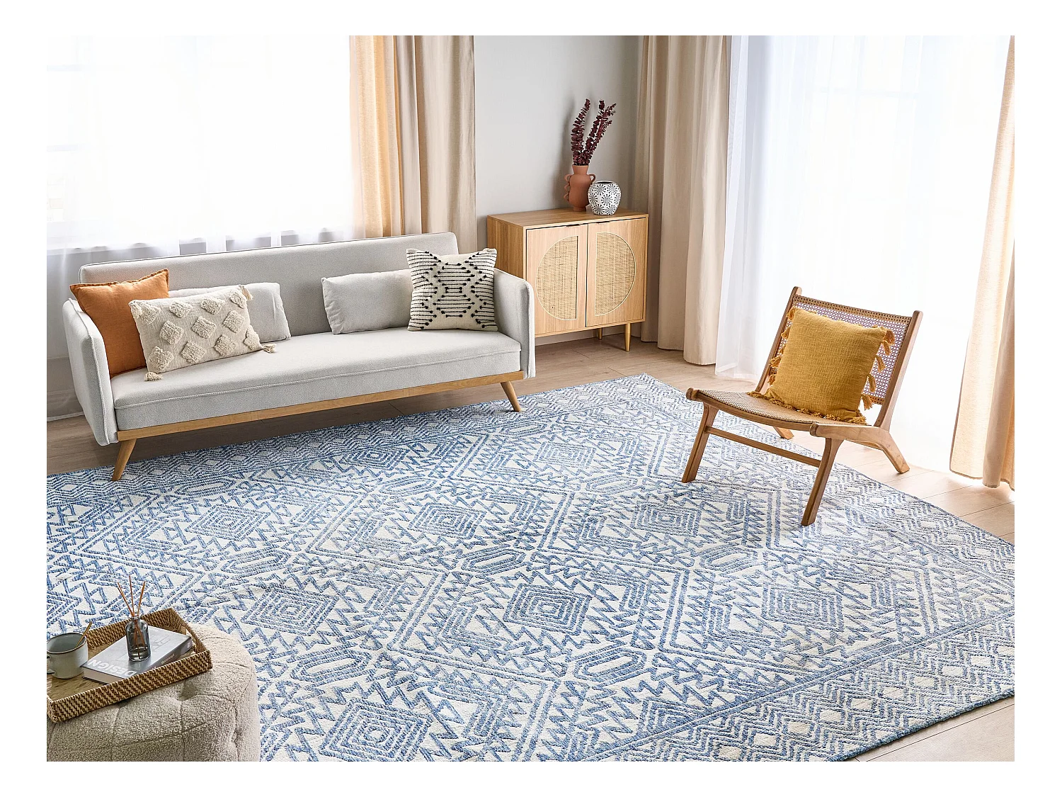 Tapis KAWAS Bleu 300 x 400 cm