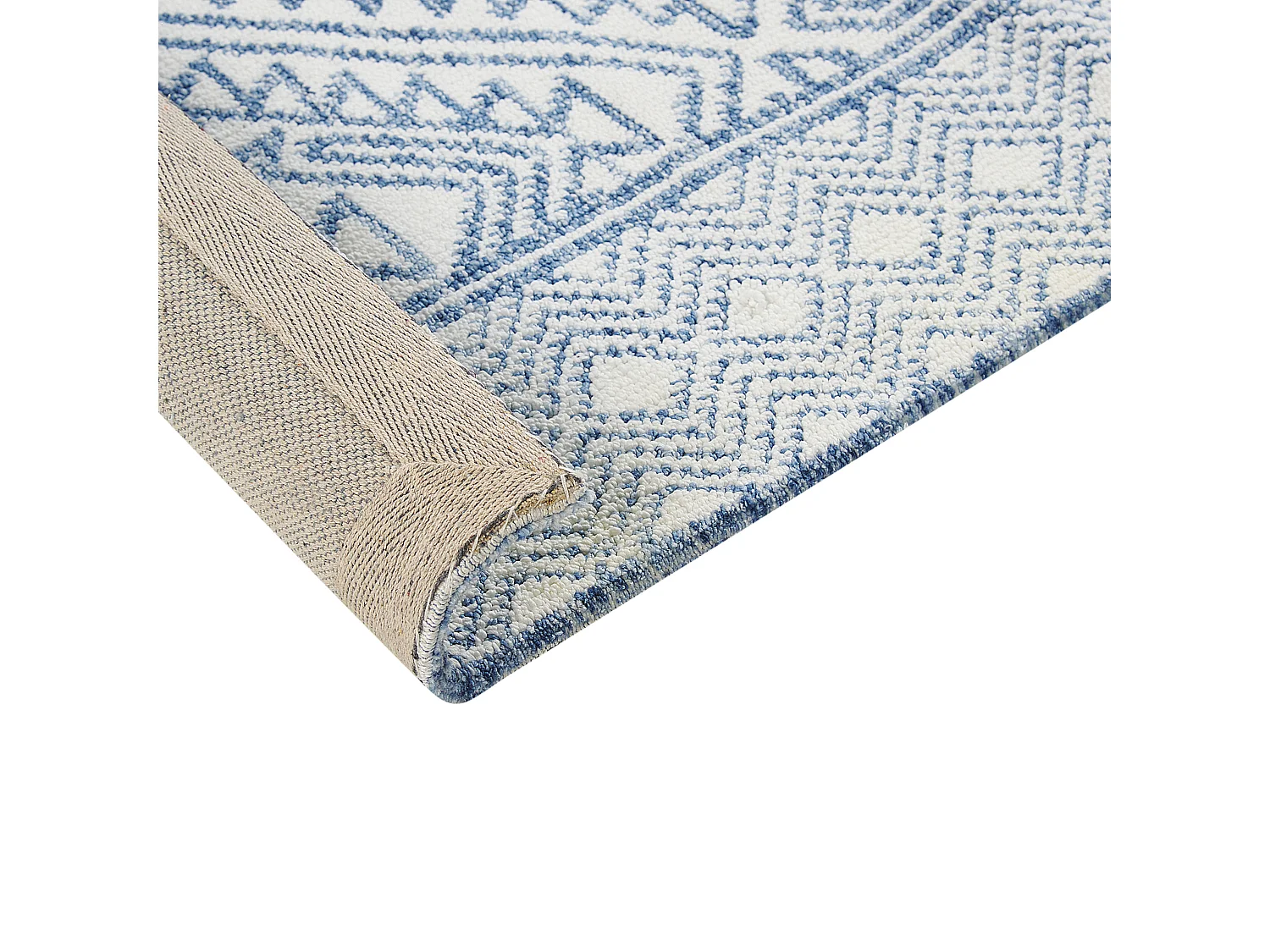 Tapete azul e branco 300 x 400 cm KAWAS