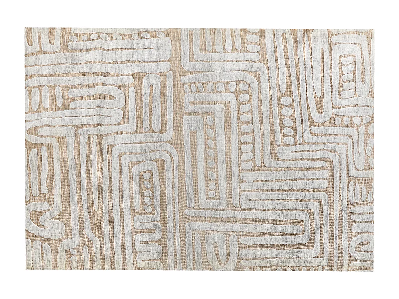 Teppich beige / grau 160 x 230 cm abstraktes Muster Mandai