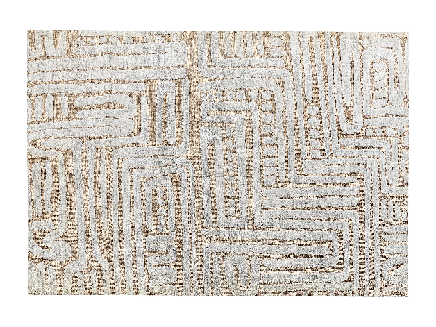 Vloerkleed polyester beige/grijs 160 x 230 MANDAI