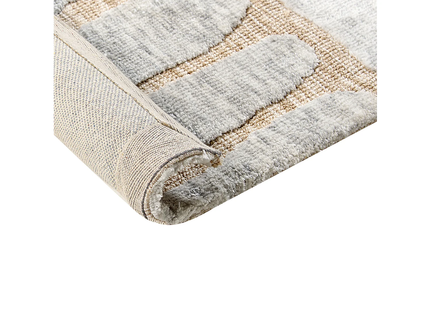 Vloerkleed polyester beige/grijs 160 x 230 MANDAI