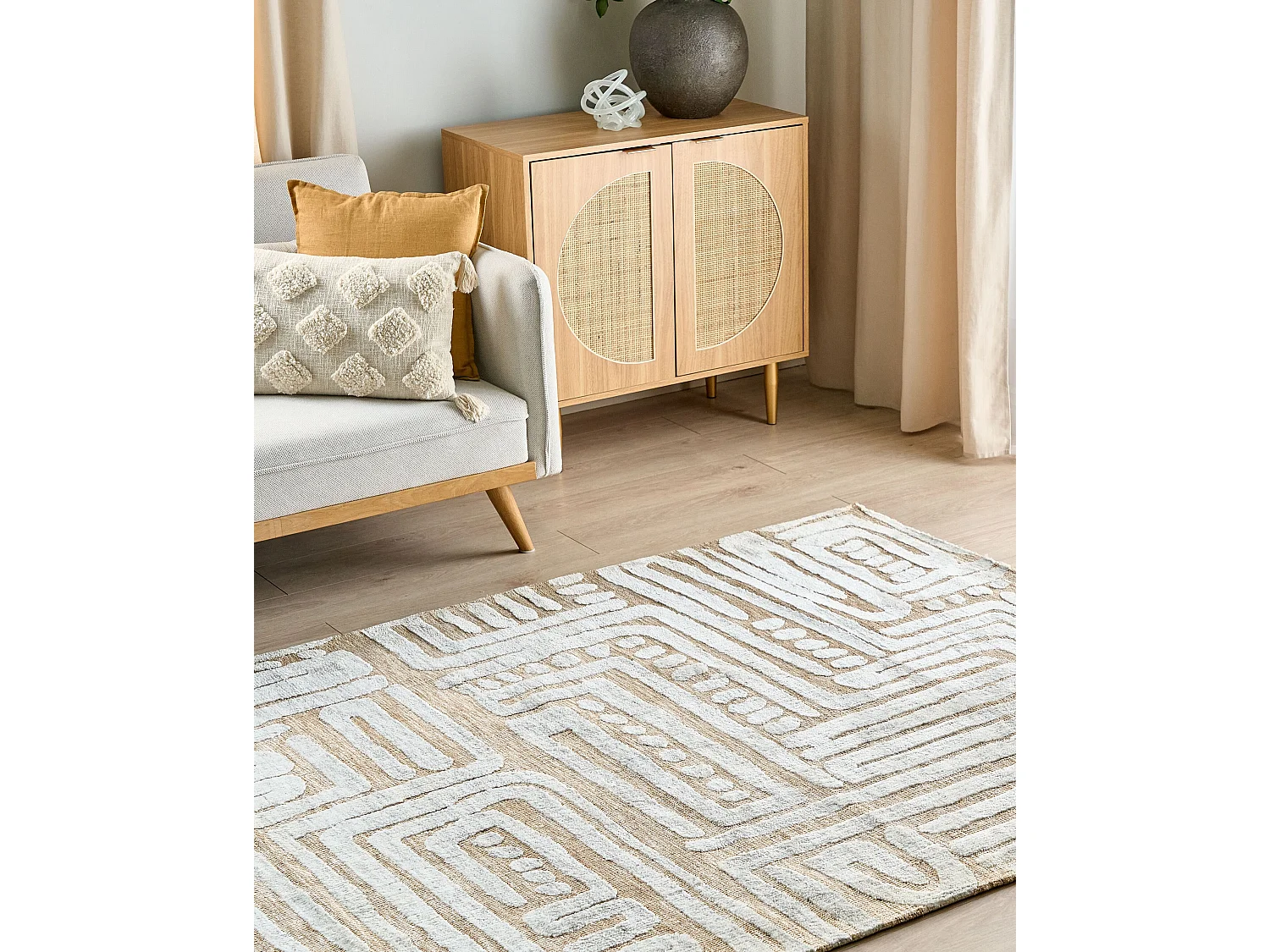 Rug MANDAI Beige 160 x 230 cm