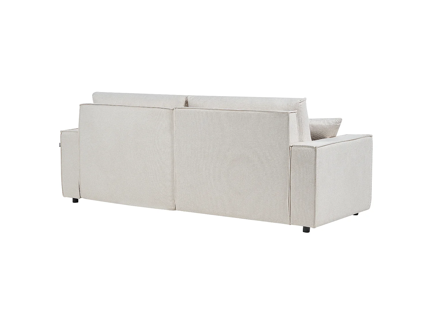 Divano letto KARILA Tessuto Beige chiaro con contenitore 3 posti Lato Sinistro