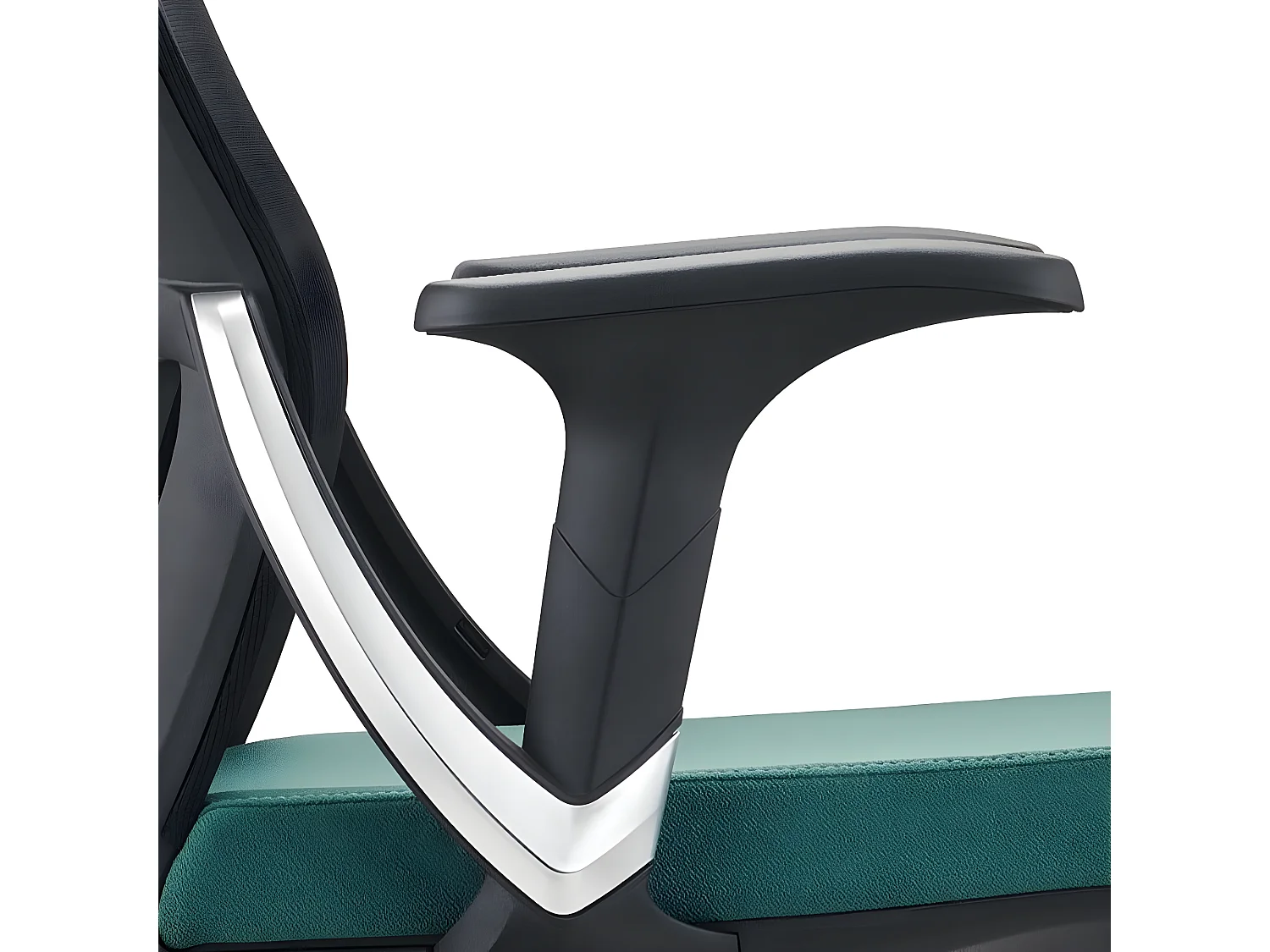 Chaise de bureau réglable en hauteur - tissu - noir et vert - CIAMO