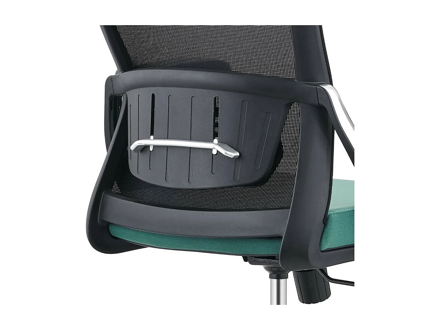 Chaise de bureau réglable en hauteur - tissu - noir et vert - CIAMO