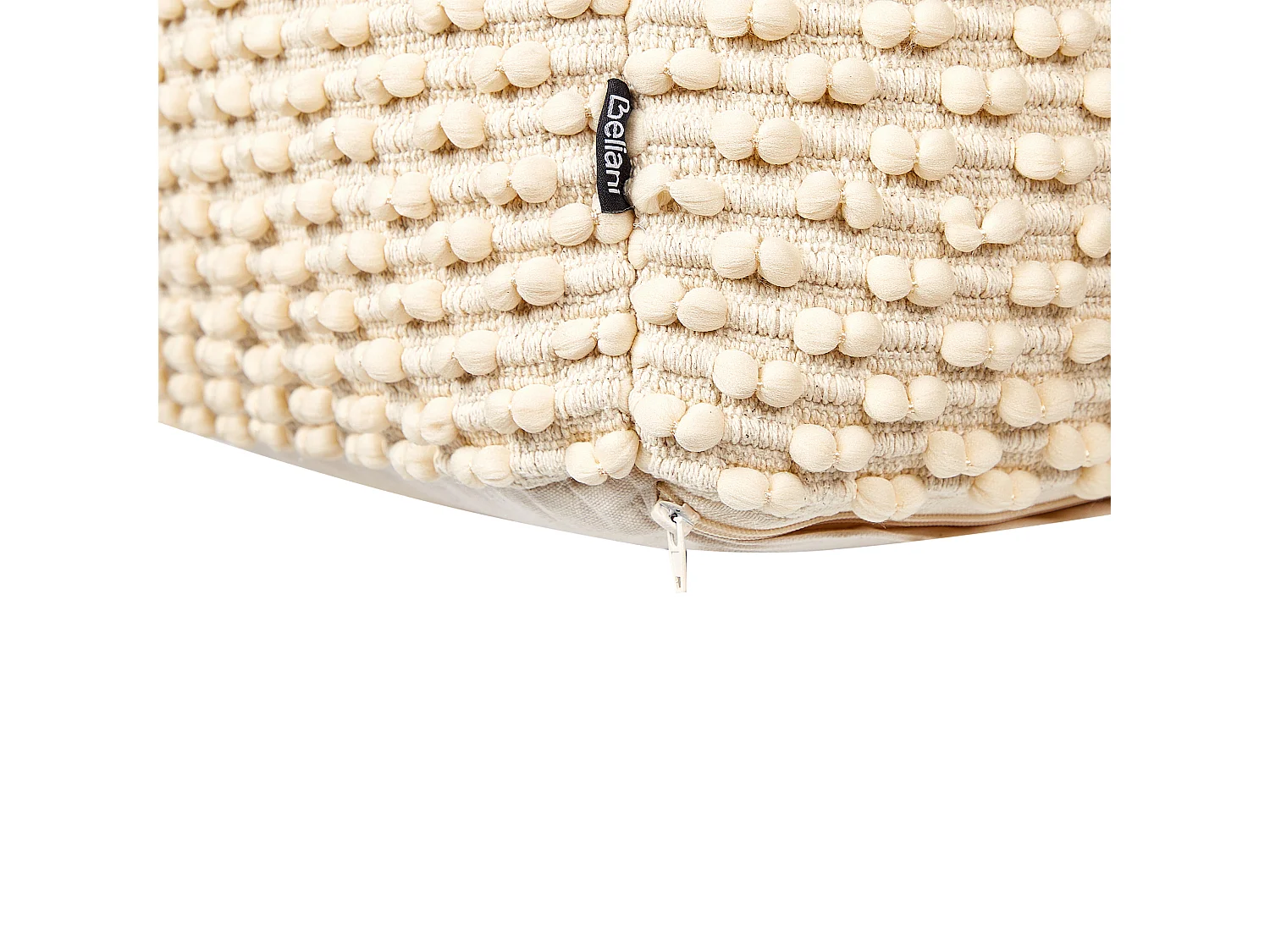 Pouf KINGRI Baumwolle Hellbeige 50 cm 50 cm 35 cm