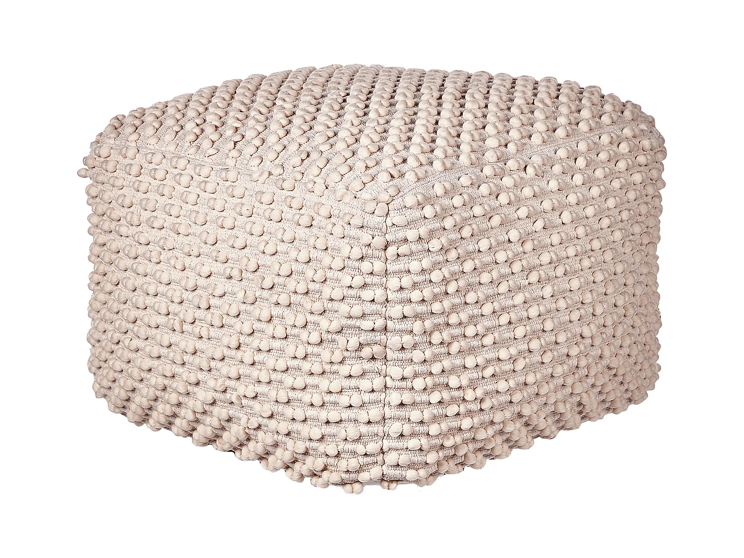 Puf KINGRI Bawełna Beżowoszary 50 cm 50 cm 35 cm