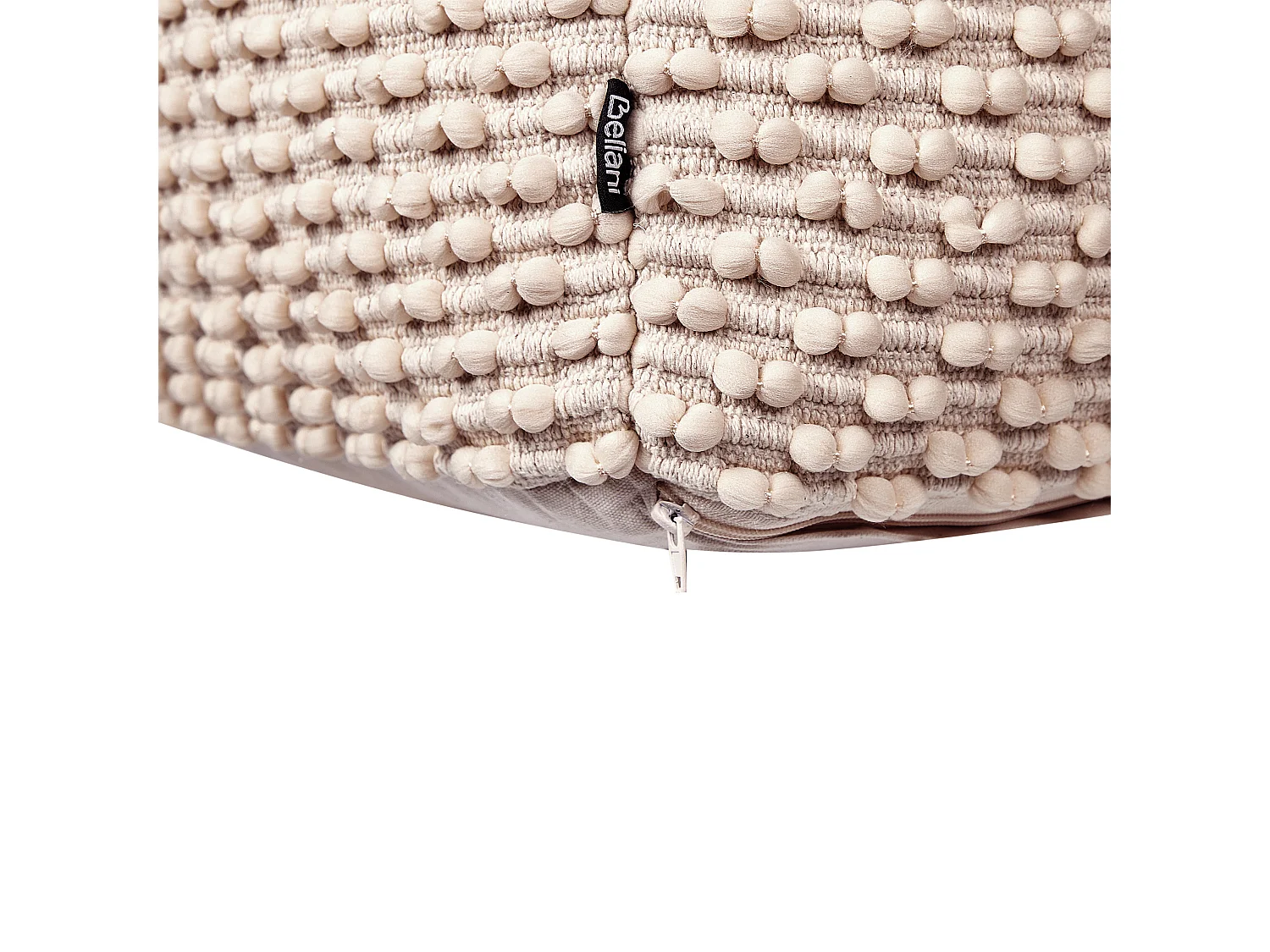 Puf KINGRI Bawełna Beżowoszary 50 cm 50 cm 35 cm