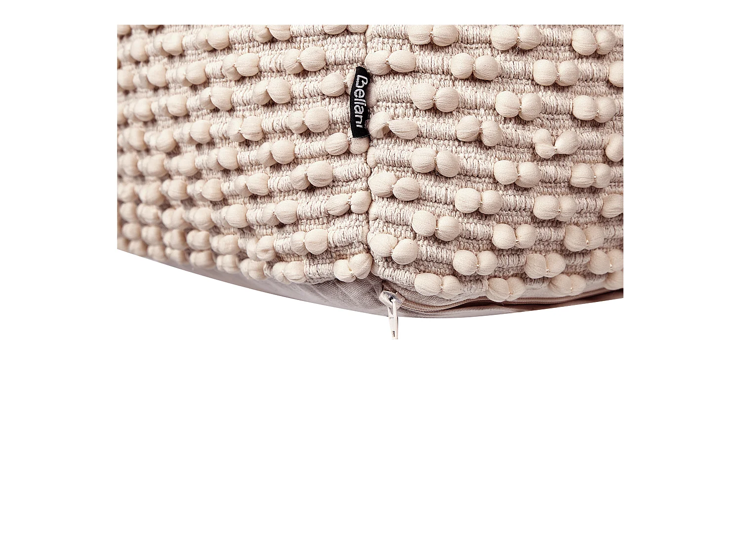 Poef KINGRI Katoen Taupe 50 cm 50 cm 35 cm