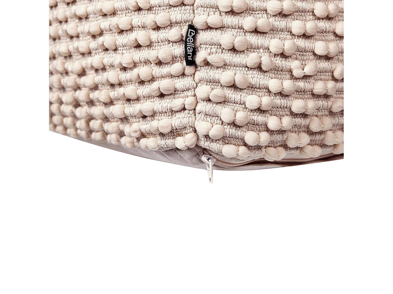 Puf KINGRI Bawełna Beżowoszary 50 cm 50 cm 35 cm