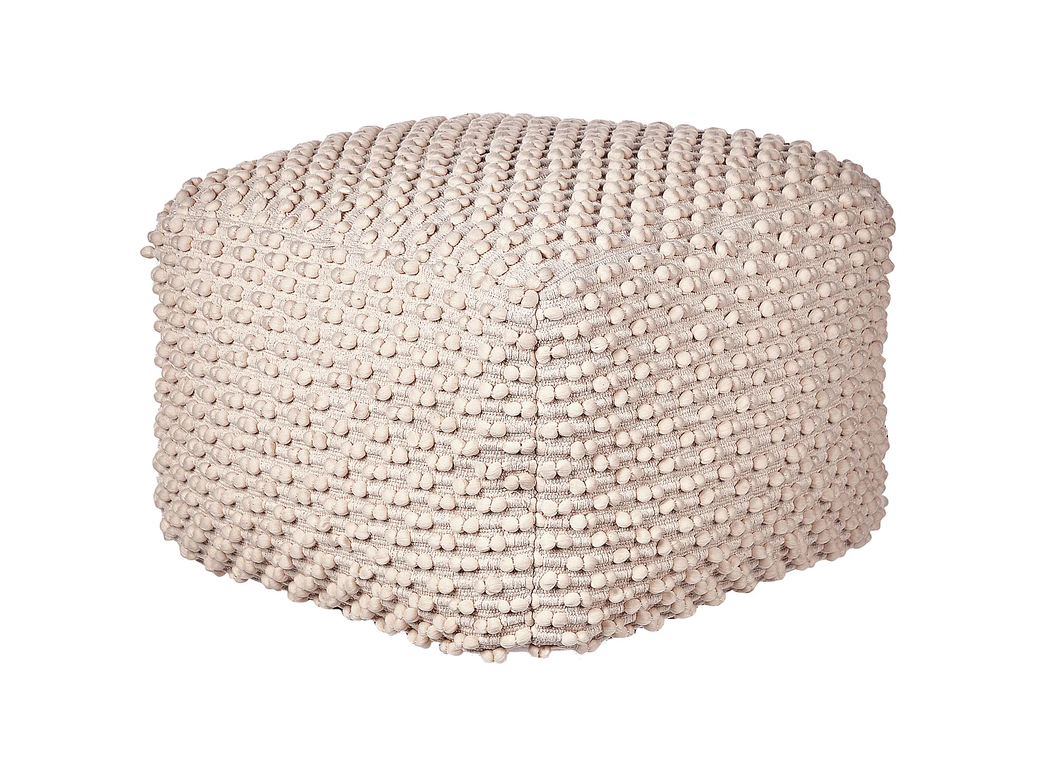 Pouf KINGRI Coton Taupe
