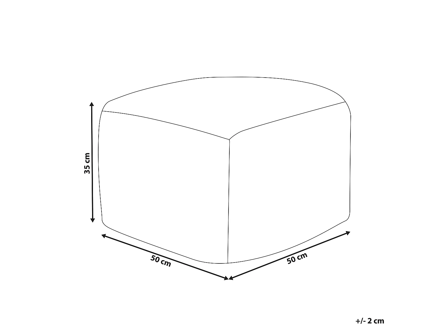Pouf KINGRI Coton Taupe