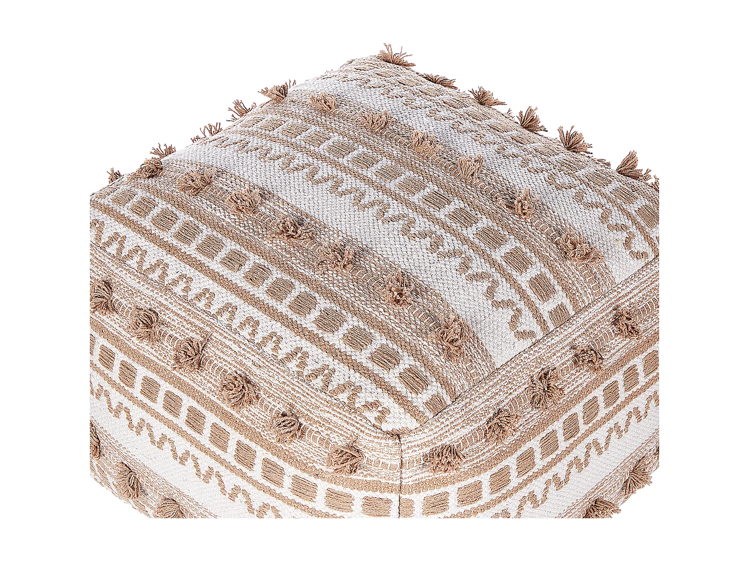 Pouf KARAW Cotone Beige 50 cm 50 cm 35 cm