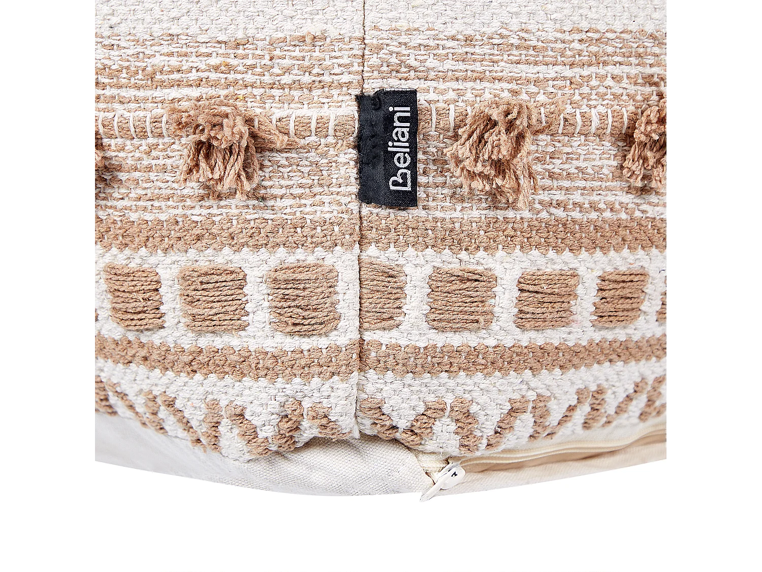 Pouf KARAW Cotone Beige 50 cm 50 cm 35 cm