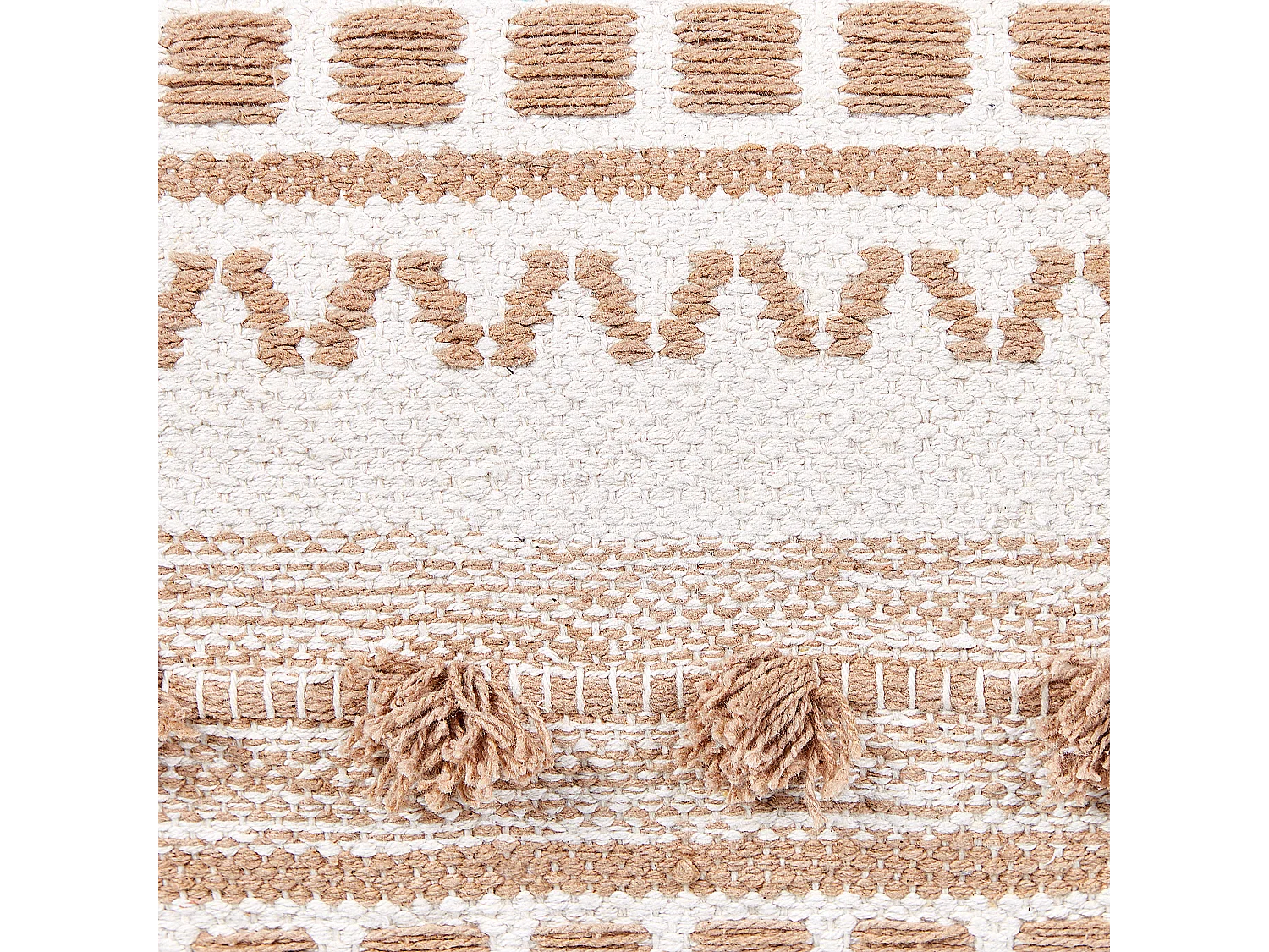 Pouf KARAW Cotone Beige 50 cm 50 cm 35 cm