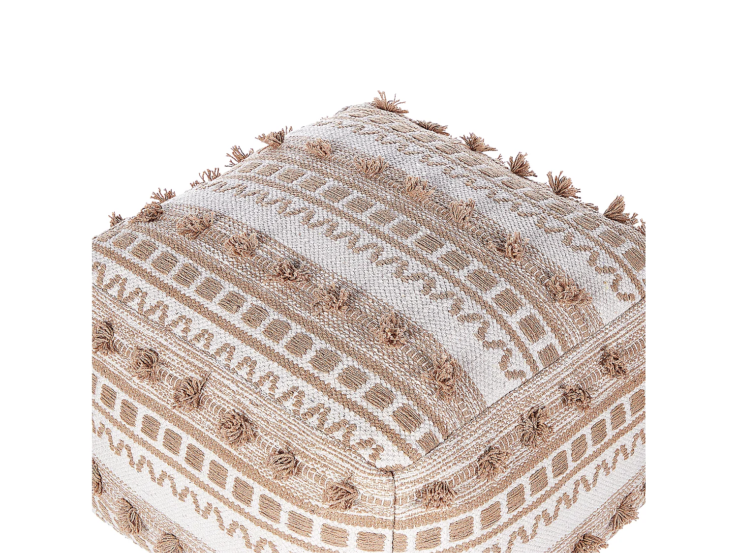 Pouf KARAW Baumwolle Beige 50 cm 50 cm 35 cm