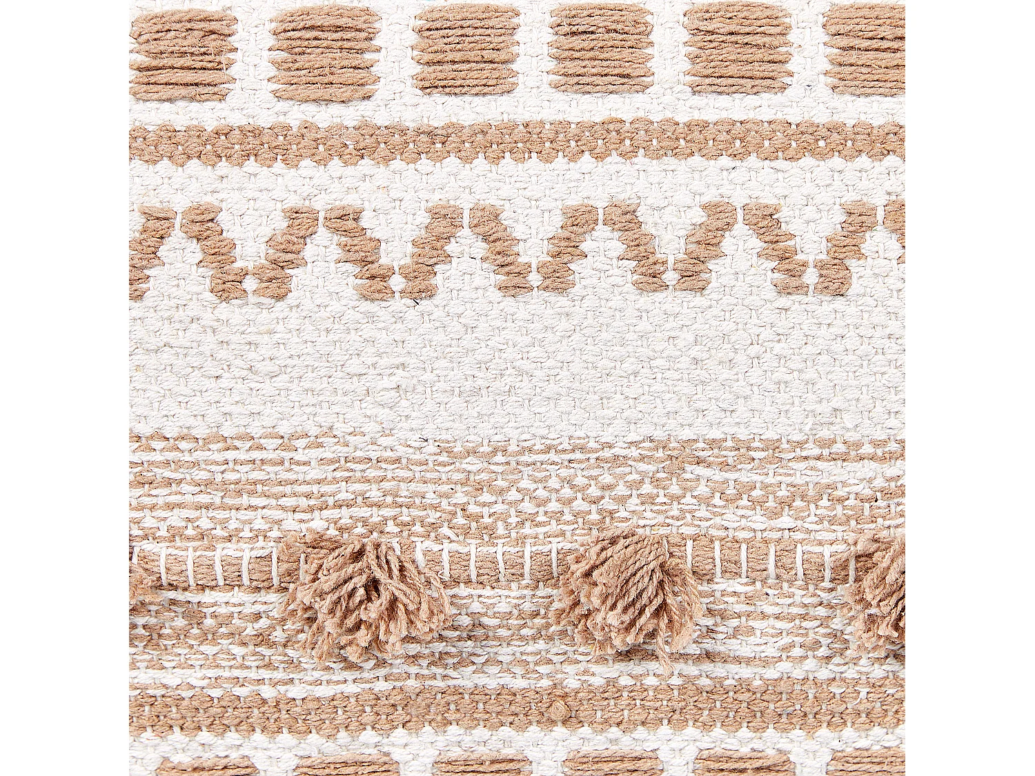Pouf KARAW Baumwolle Beige 50 cm 50 cm 35 cm