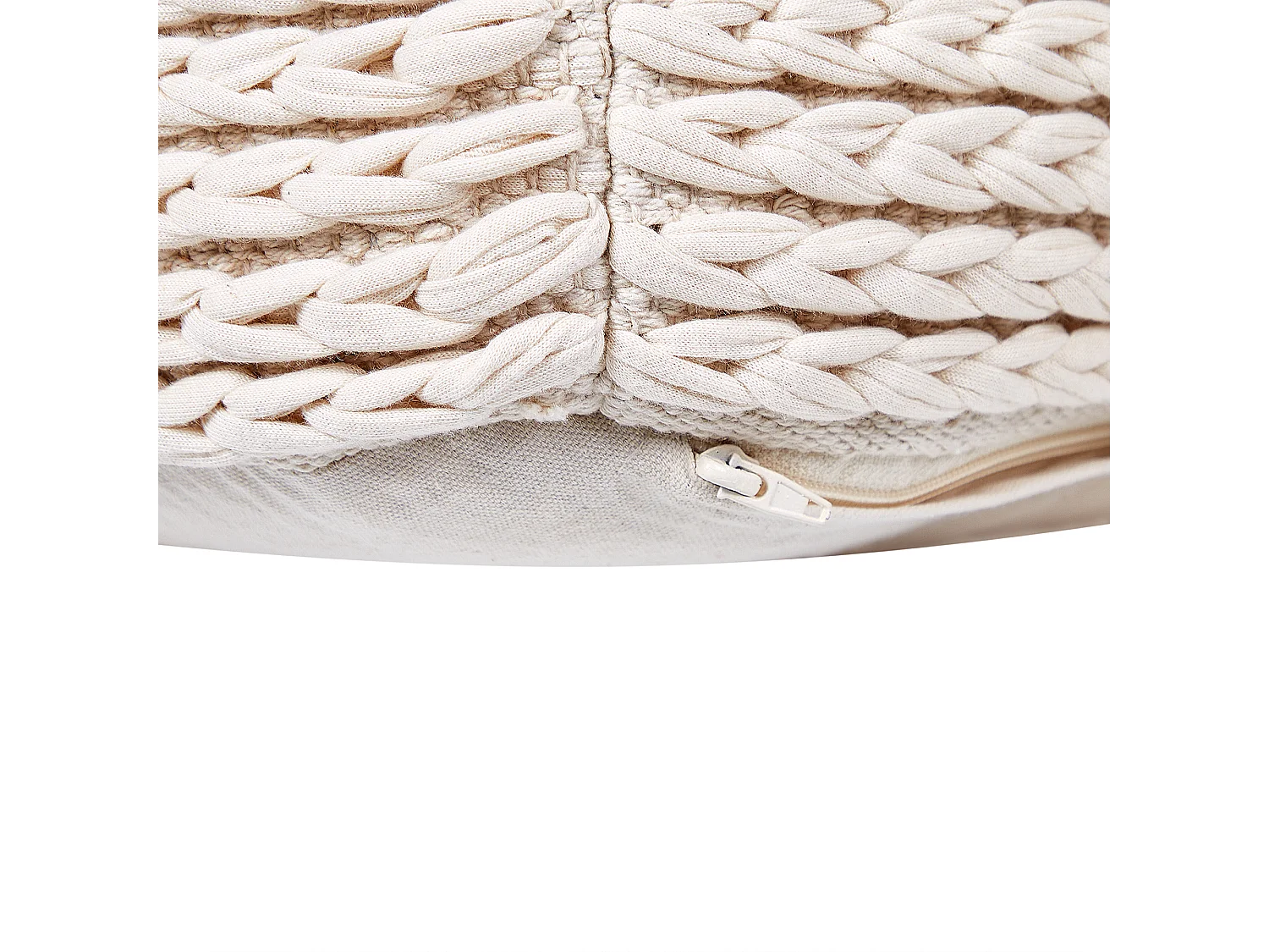 Pufe DAMAN Algodão Creme claro 50 cm 50 cm 35 cm