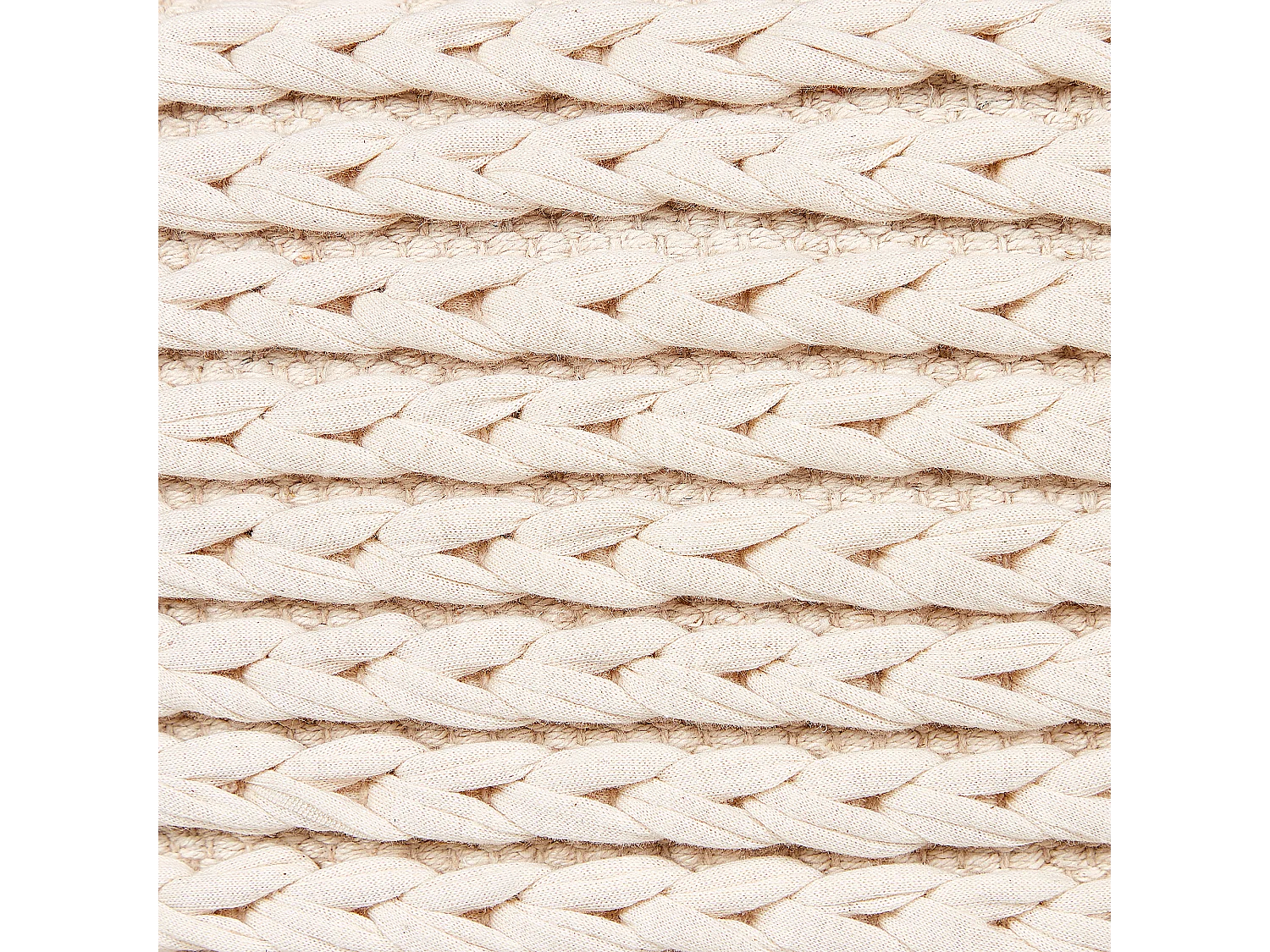 Pufe DAMAN Algodão Creme claro 50 cm 50 cm 35 cm