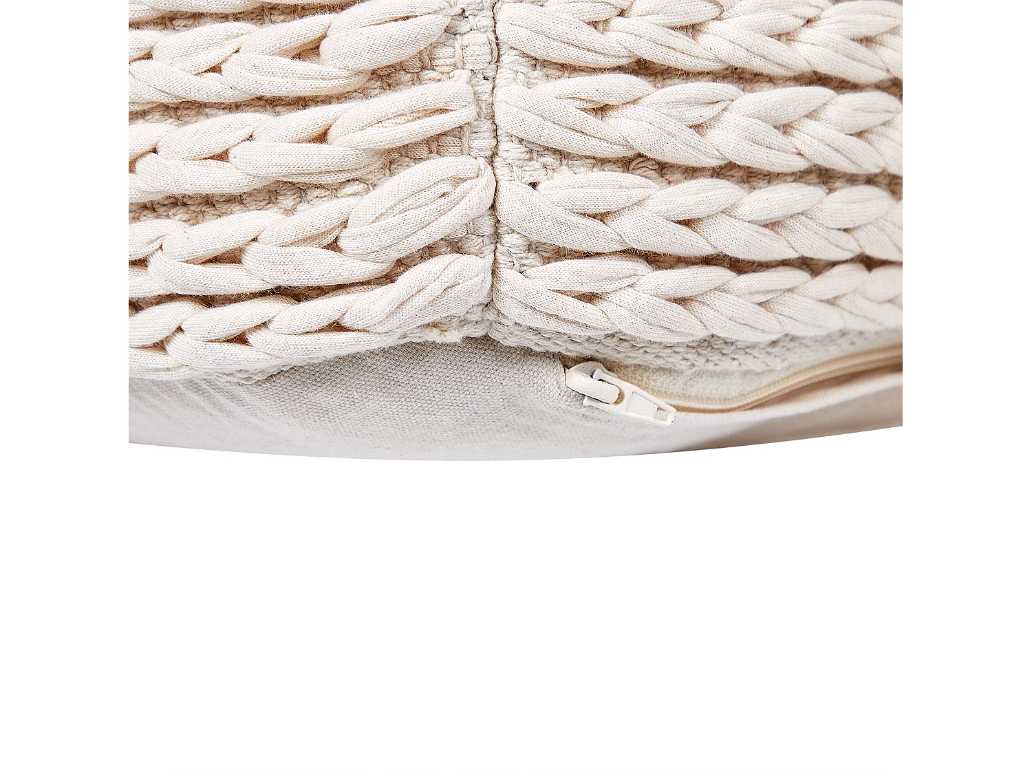 Pouf DAMAN Baumwolle Hellbeige 50 cm 50 cm 35 cm