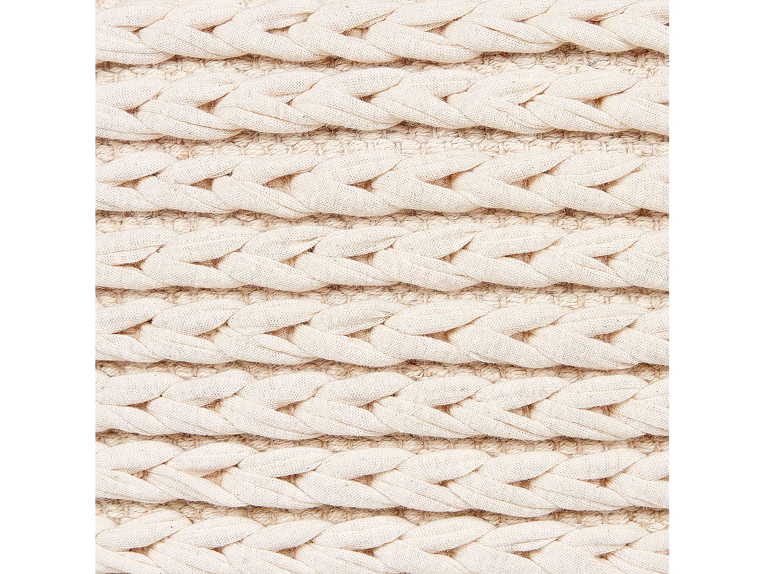 Pouf DAMAN Baumwolle Hellbeige 50 cm 50 cm 35 cm