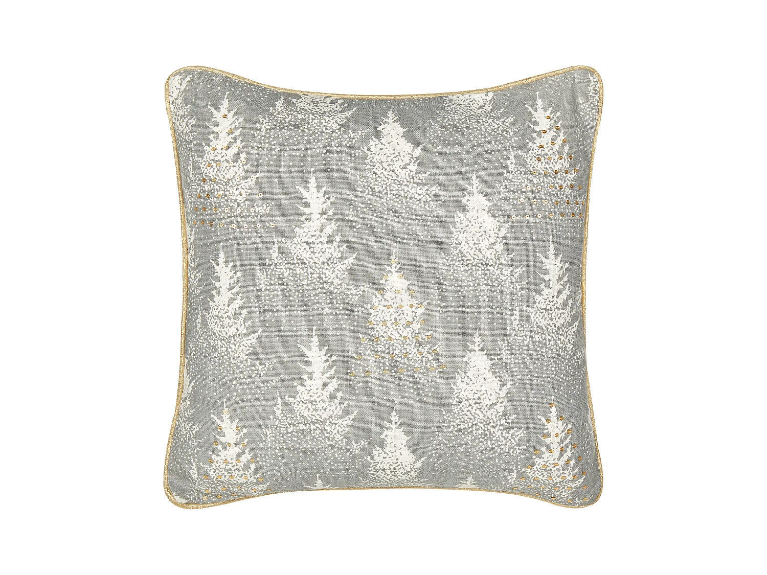 Coussin BILLBERGIA Coton 45 x 45 cm Gris Motif de Noël