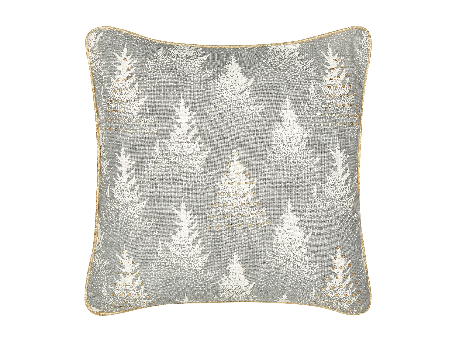 Almofada decorativa BILLBERGIA Algodão 45 x 45 cm Cinzento Padrão natalicio