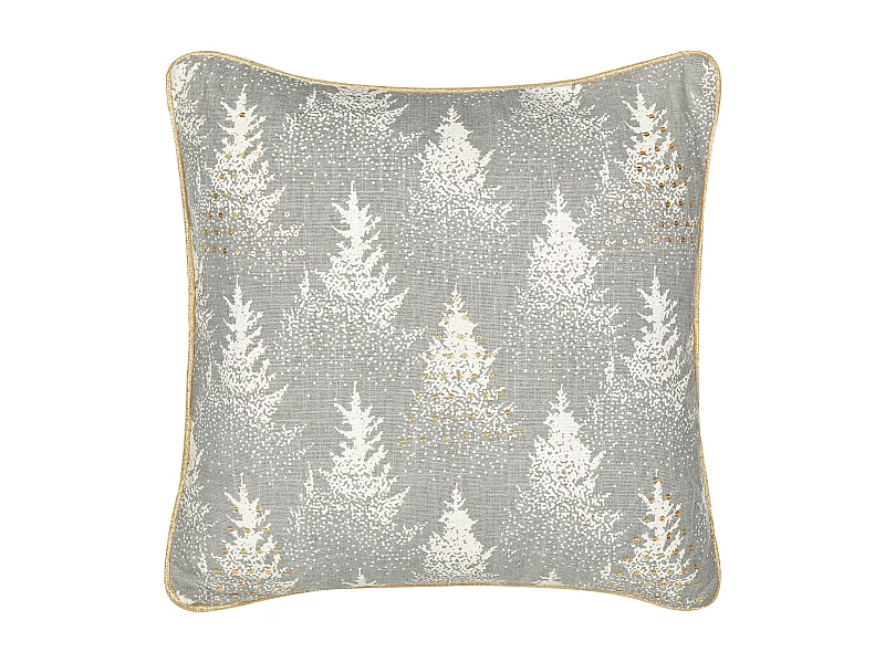 Dekokissen BILLBERGIA Baumwolle 45 x 45 cm Grau Weihnachtsmotiv