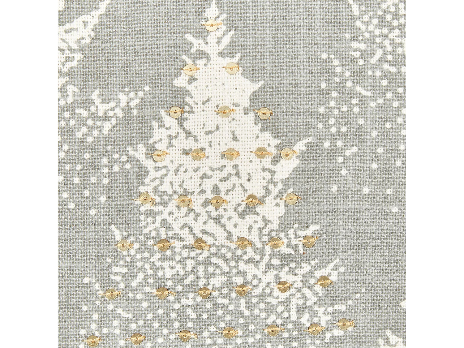 Dekokissen 2er Set BILLBERGIA Baumwolle 45 x 45 cm Grau Weihnachtsmotiv