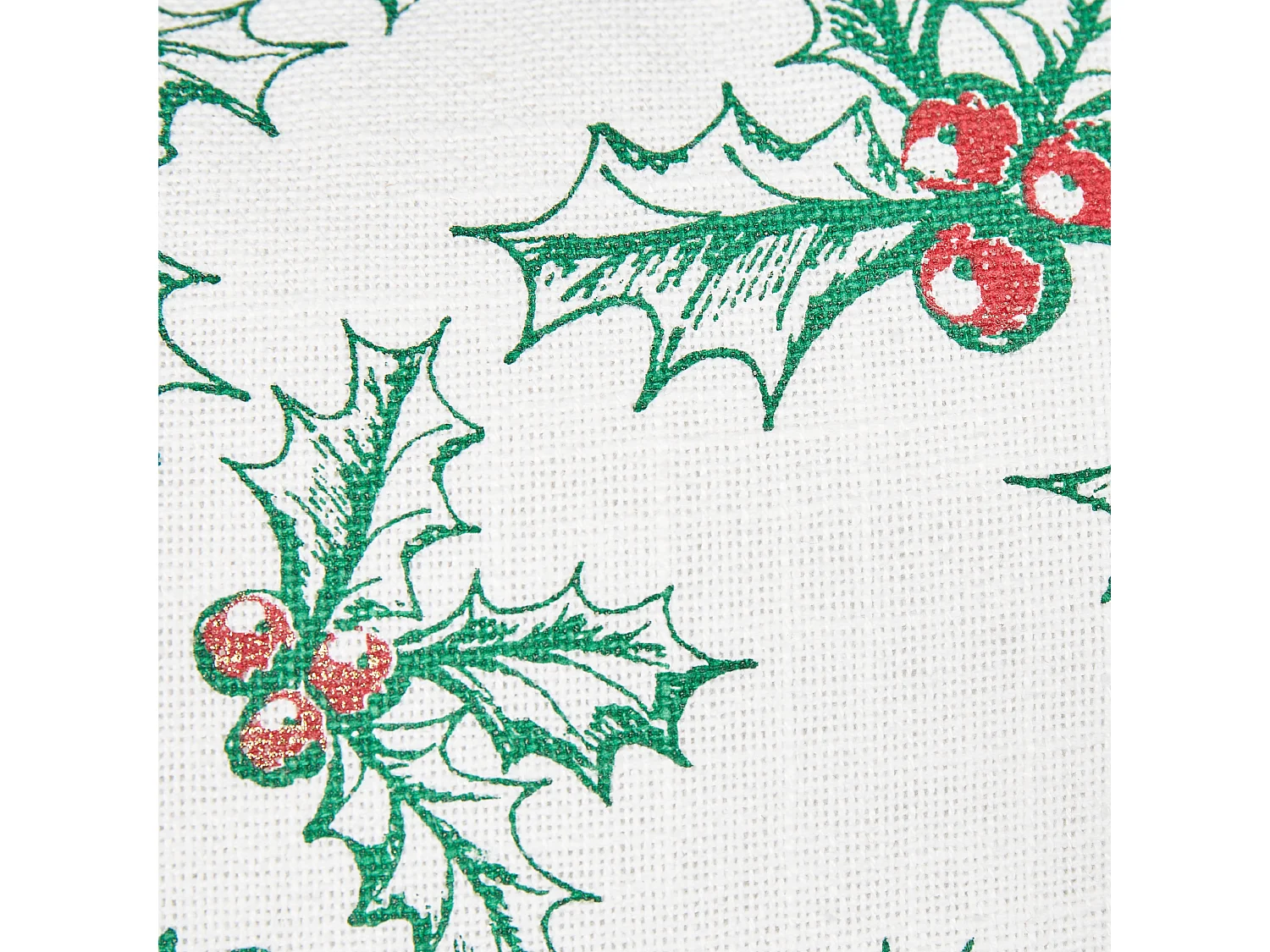 Dekokissen 2er Set ZAMIA Baumwolle 45 x 45 cm Weiss Weihnachtsmotiv
